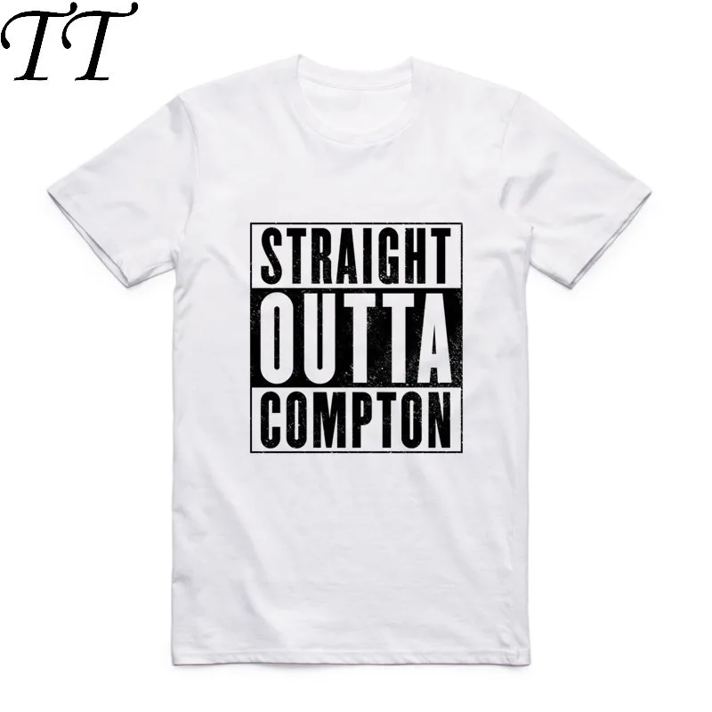 

2019 Fashion Men Print N.W.A Straight Outta Compton T Shirt O-Neck Short Sleeves Summer Unisex NWA Hip Hop Streetwear Tops Tees