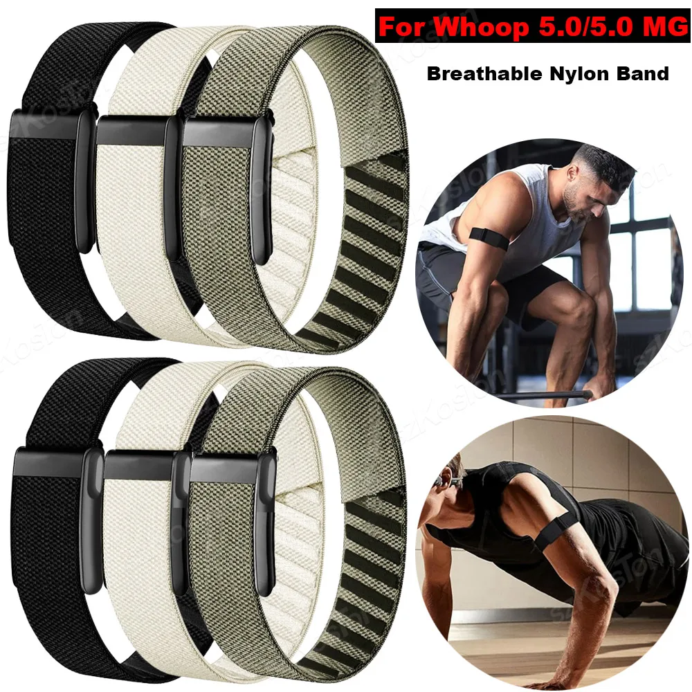 Регулируемый дышащий нейлоновый ремешок для Whoop 5,0/5,0 MG, сменный браслет для умных часов Whoop 5,0MG