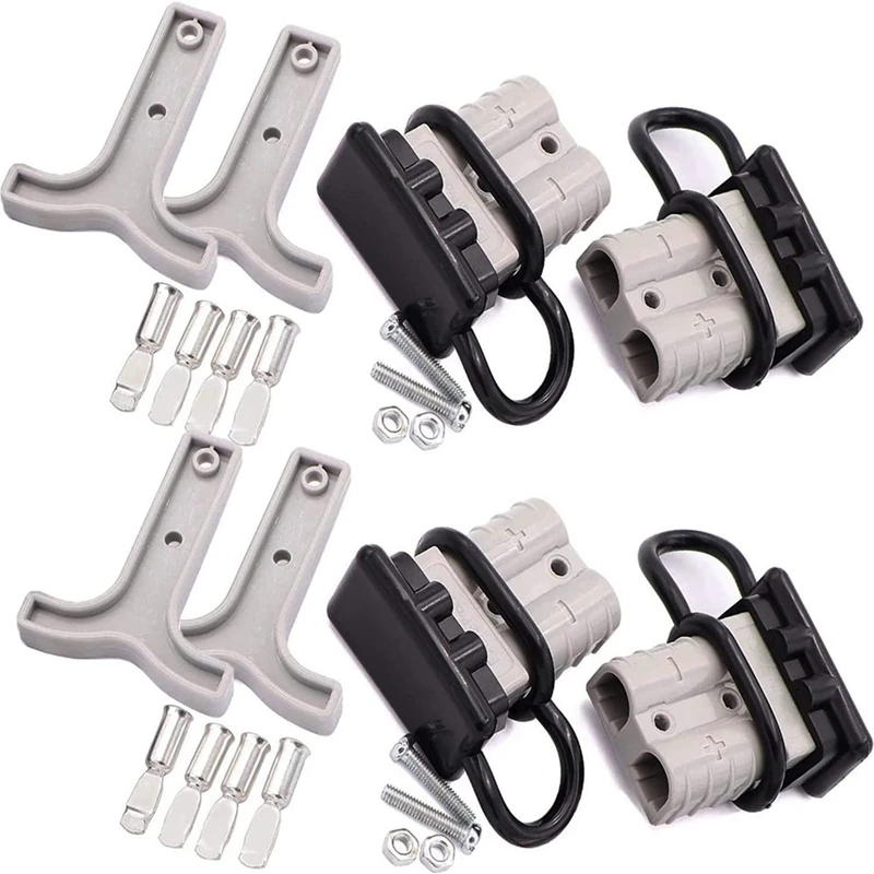 4Set 600V 50a Batterij Power Snelle Connector Terminal Kit Connect Plug Disconnect Lier Trailer Connect