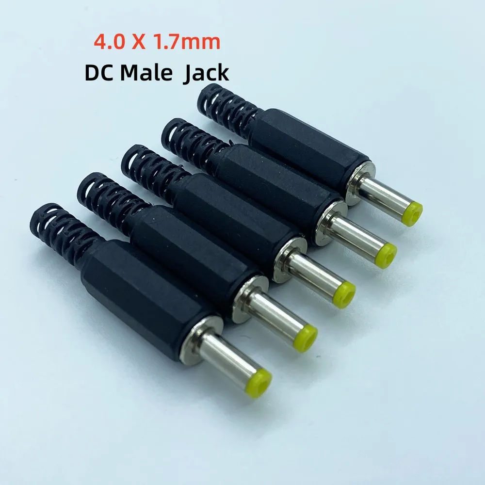 5Pcs/5Pair DC099 022 Power Socket Screw Nut Panel Connector 9mm/14mm Male DC Power Plug Terminals 5.5 mm x2.1 mm 5.5 mm x2.5 m