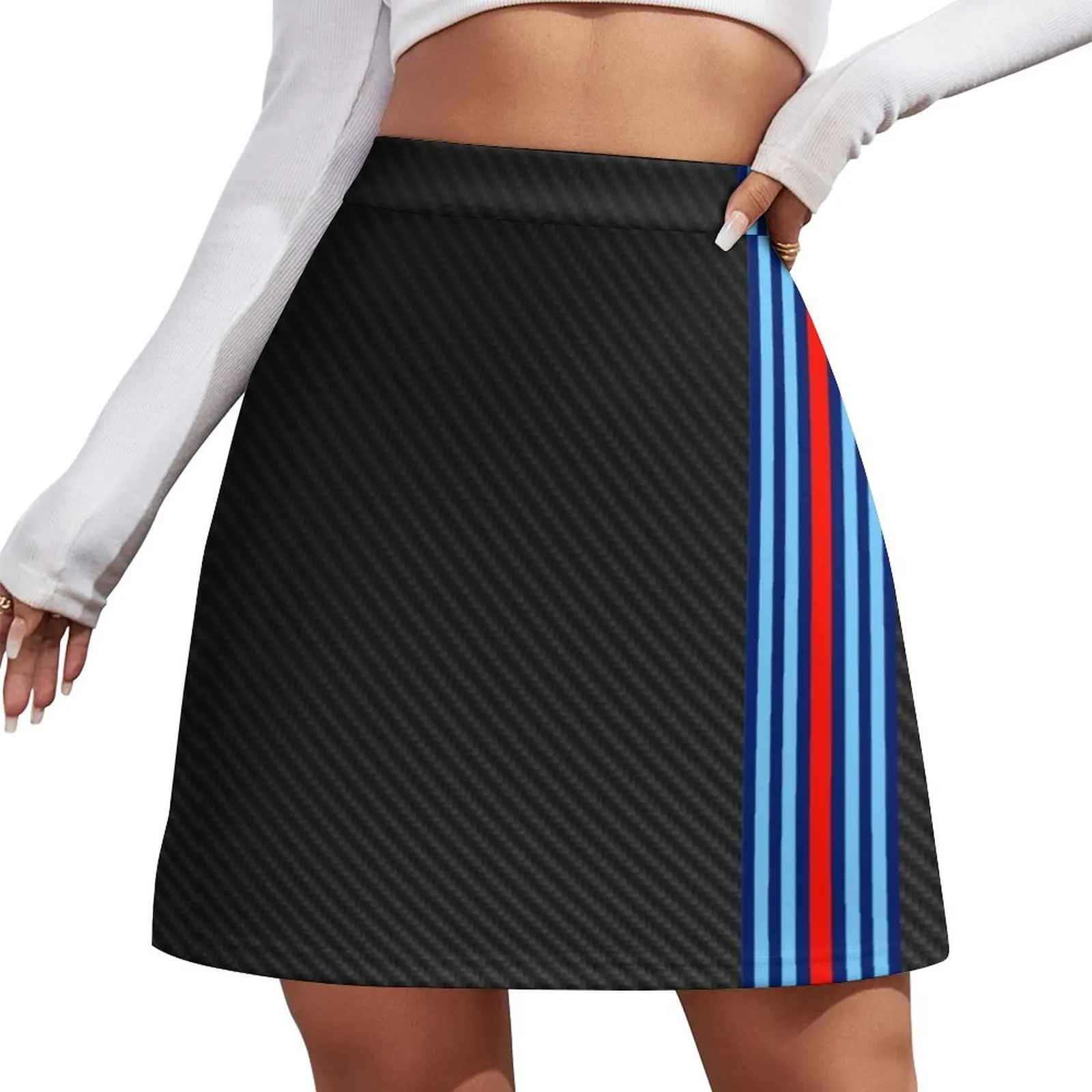

Carbon Fiber Racing Stripes 15 Mini Skirt night club outfit elegant social women's skirts dresses for prom Mini Skirt