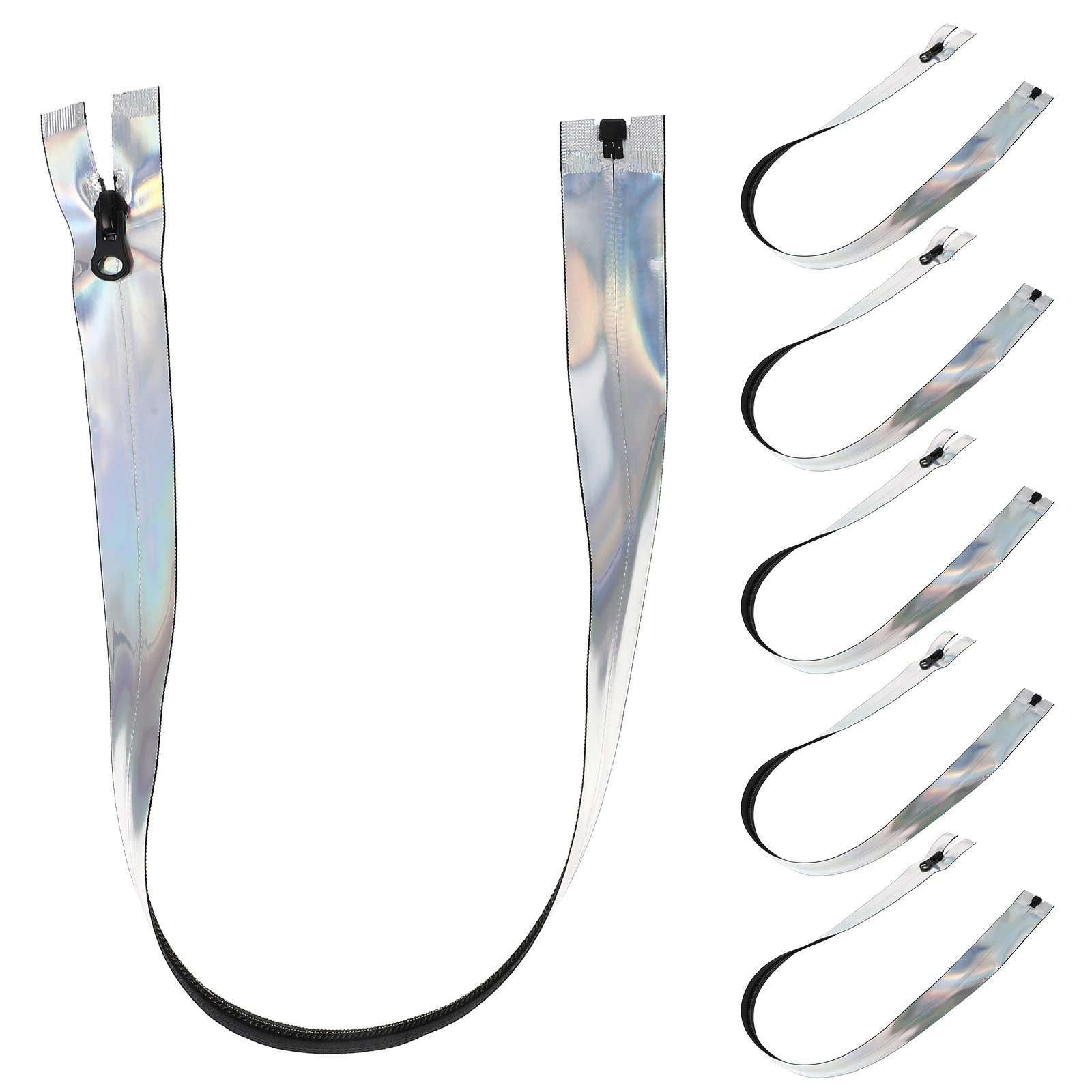 

6pcs Invisible Waterproof Nylon Sewing Fastener for Jackets Diy Zippers Straps Clothing Removable Long Craft Straps