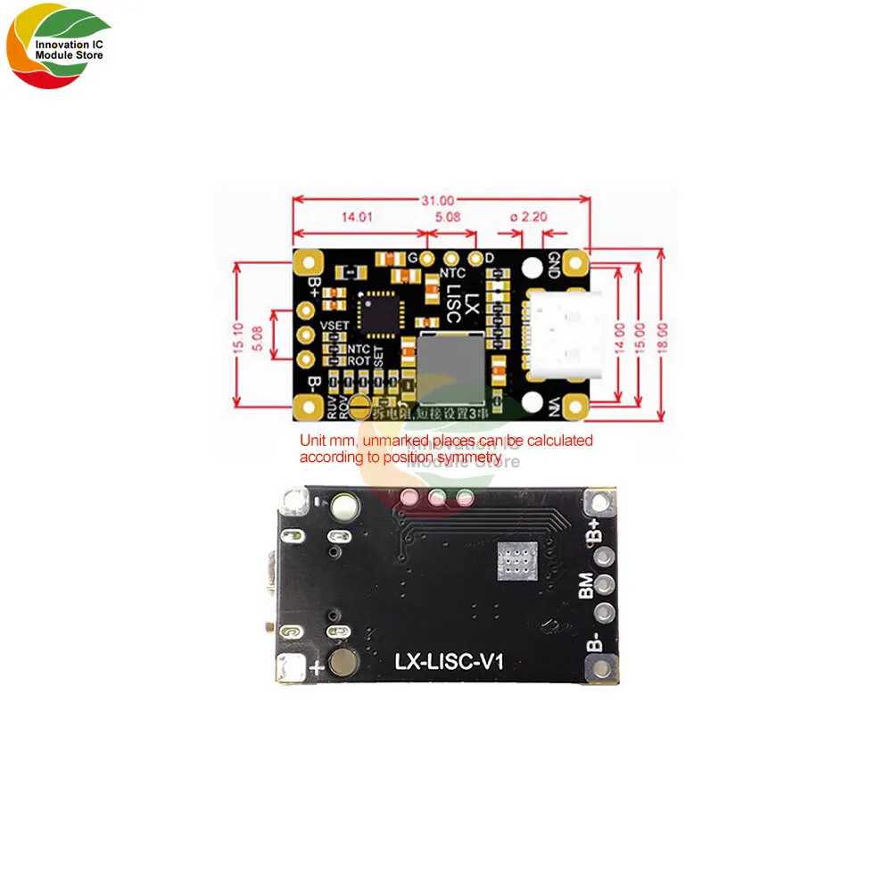 Typ-C USB 2 BMS 15 W 8,4 V 12,6 V 1,5 A Lithium-Batterie-Lade-Boost-Modul mit symmetrischer Unterstützung Schnellladung mit Anzeige