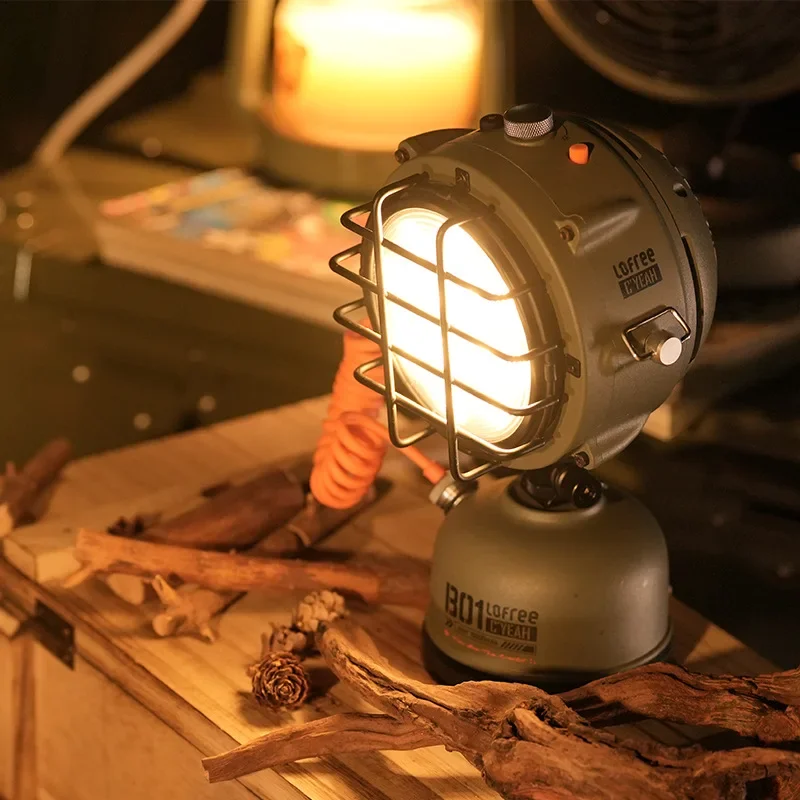 أضواء التخييم الإضاءة في الهواء الطلق شحن عمر البطارية الطويل خيمة خارجية الرجعية أدى الضوء المحيط