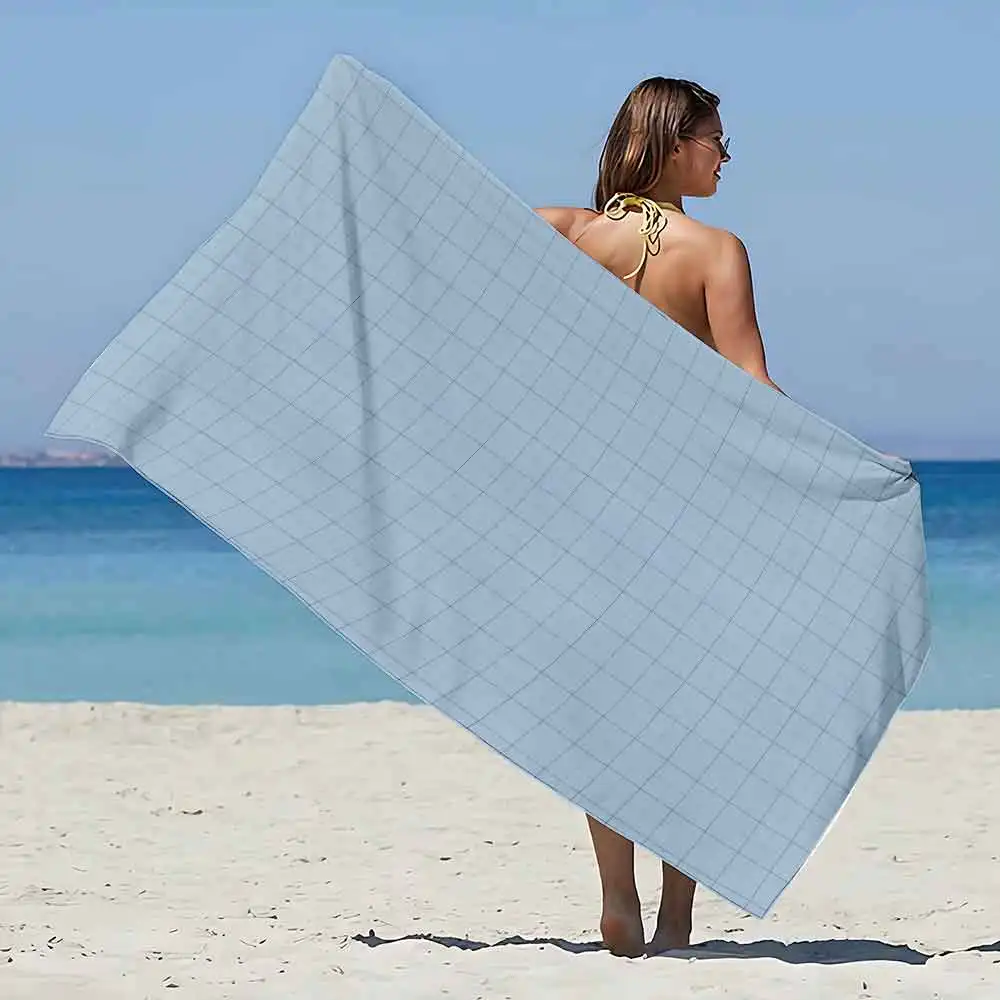 Lattice Pattern Beach Towel Microfiber Sand Free Quick Dry Soft Sandproof Pool Towels Gift for Women Travel Gym Shower Camping