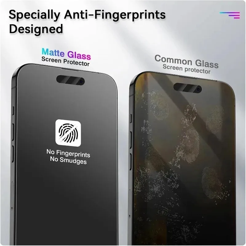 3 piezas Protector de pantalla mate antihuelle para iPhone 17 Pro Max 15 14 16 11 12 13 Mini XR X Xs 7 8 Plus 17 Air 3