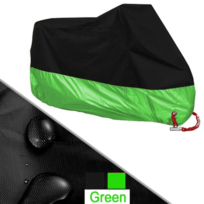Ganzjahres-Motorradabdeckung, silberfarben, schwarz, Sonne, reflektierend, wasserdicht, staubdicht, UV-Schutz für Moto Scooter M bis 4XL 2025 – Detail 23