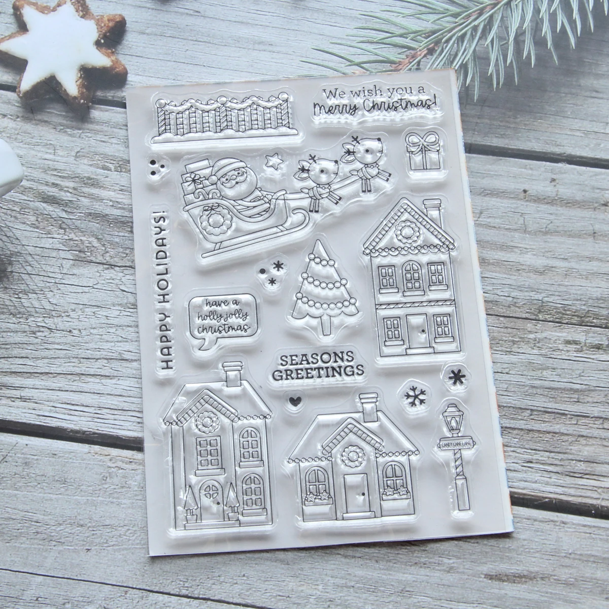 KLJUYP Merry Christmas Transparent clear stamp for DIY Scrapbooking/Card Making/Kids Christmas Fun Decoration Supplies