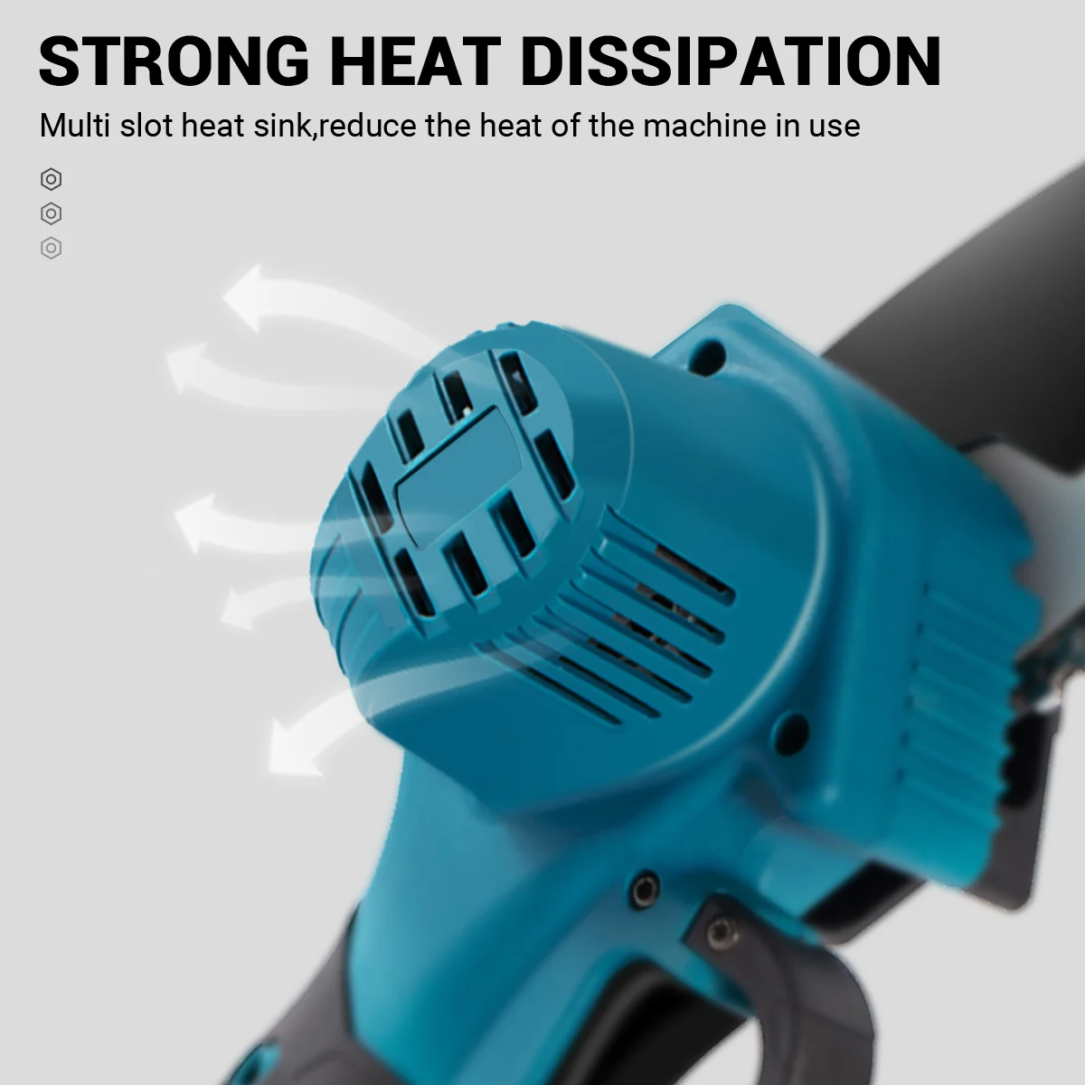 Drillpro 8 Inch Brushless Chain Saw Mini Handheld Pruning Chainsaw Woodworking Electric Saw Cutting Power Tool for Battery