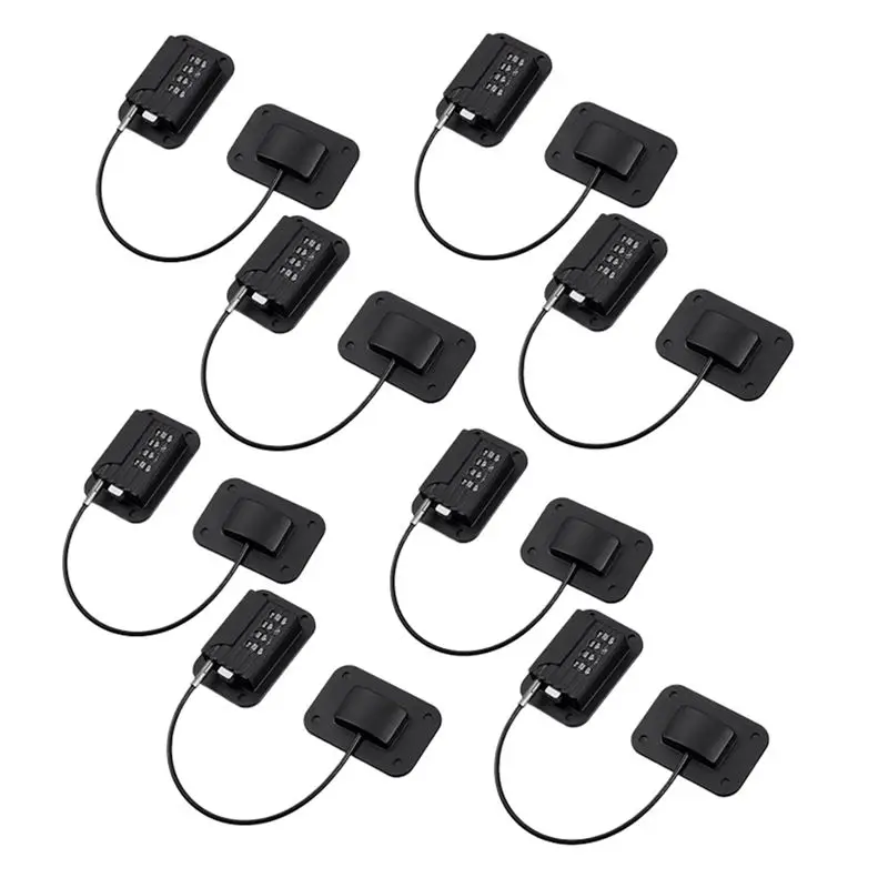 Hot-8 Pack Refrigerator Lock Combination Coded,Fridge Lock For Kids Safe, Child Safety Cabinet Window Locks, Baby Door Lock