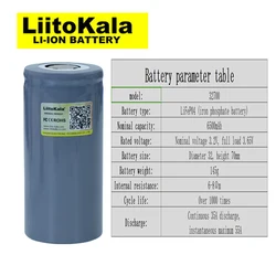 100% original LiitoKala 3.2V 32700 6500mAh Li-On rechargeable electric tool/electric scooter/outdoor lighting battery