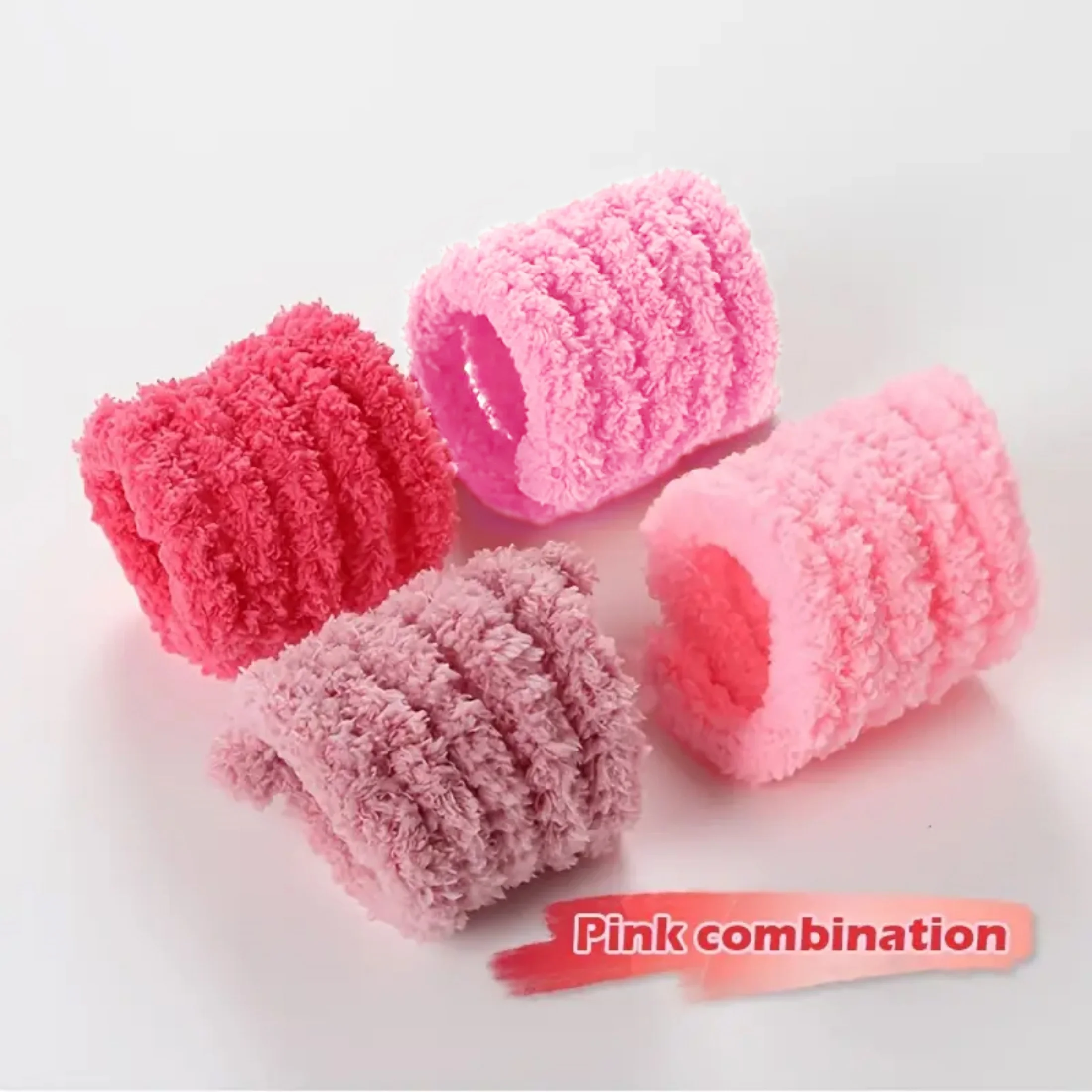 4pcs Set, 39.37 Inches, 1 m, 5 Color Series, Multi-Functional Flexible Coral Fleece Pipe Cleaner, Suitable for DIY Handicrafts