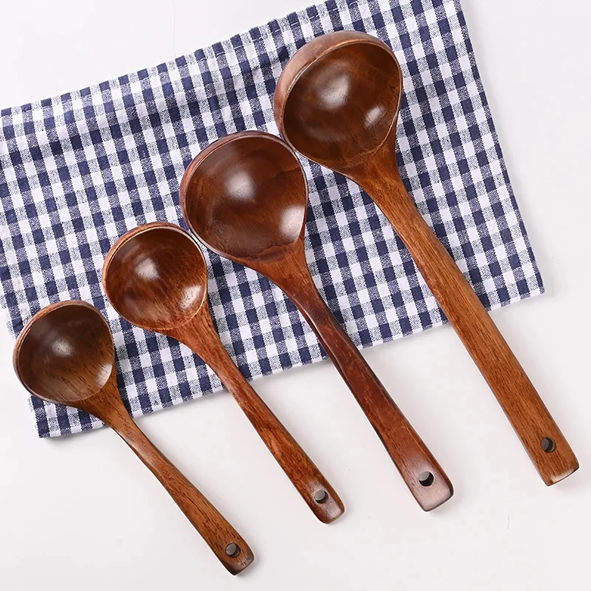 New Komu Wooden Spoon Soup Ladle Kitchen Utensils Tableware Cooking Catering Supplies Non Stick Pot Cutlery Accessories