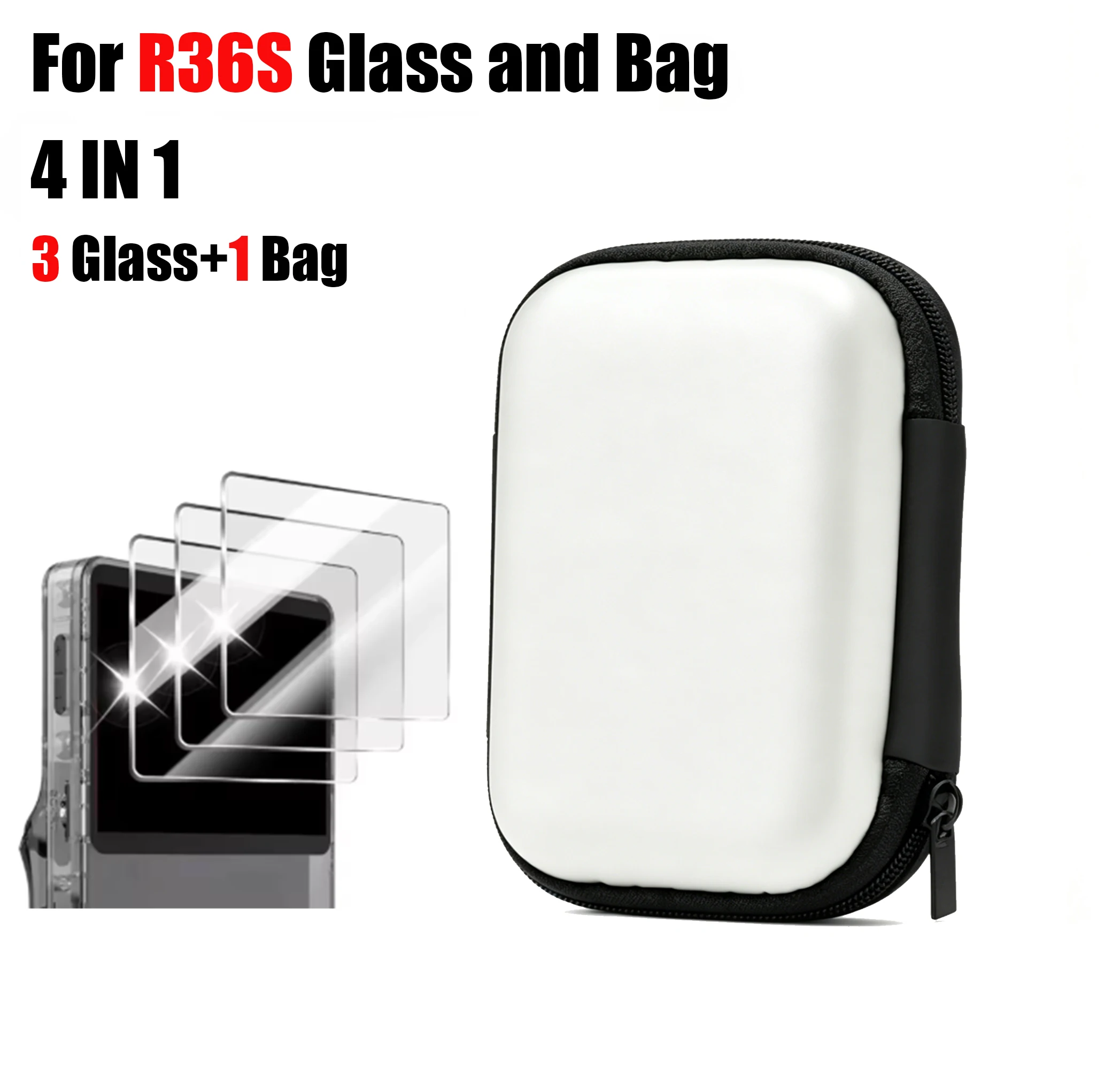 BOYHOM Offizieller R36S Gehärteter Glas-Displayschutz 9H Härtegrad HD Klare Schutzfolie für 3,5-Zoll Handheld Retro-Spielkonsole