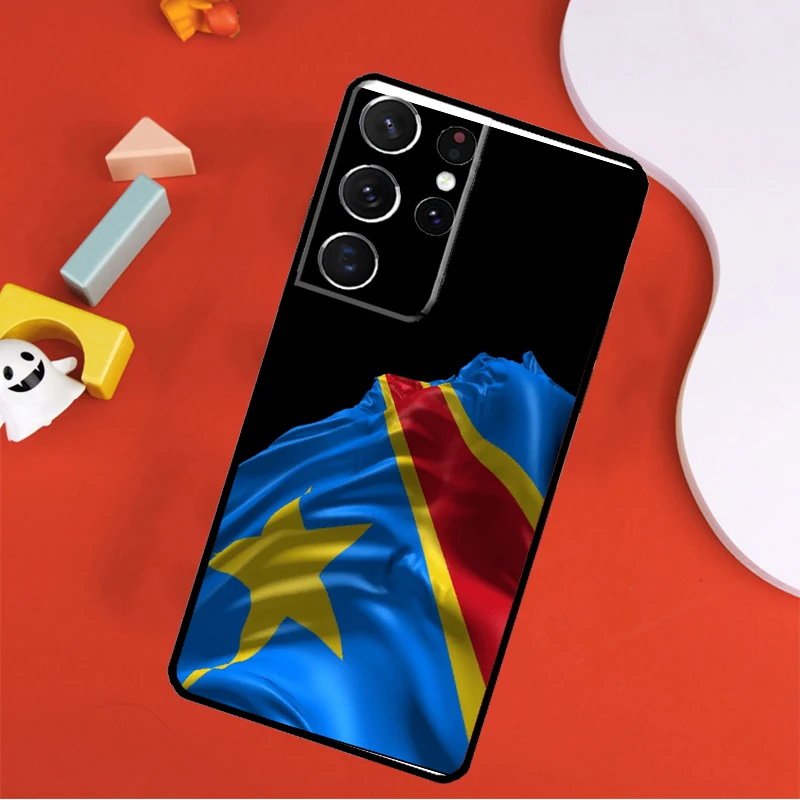 Democratic Republic of Congo Flag Phone Case For Samsung Galaxy S23 S22 S21 Ultra S20 FE Note 20 10 S8 S9 S10 Plus S10e Cover