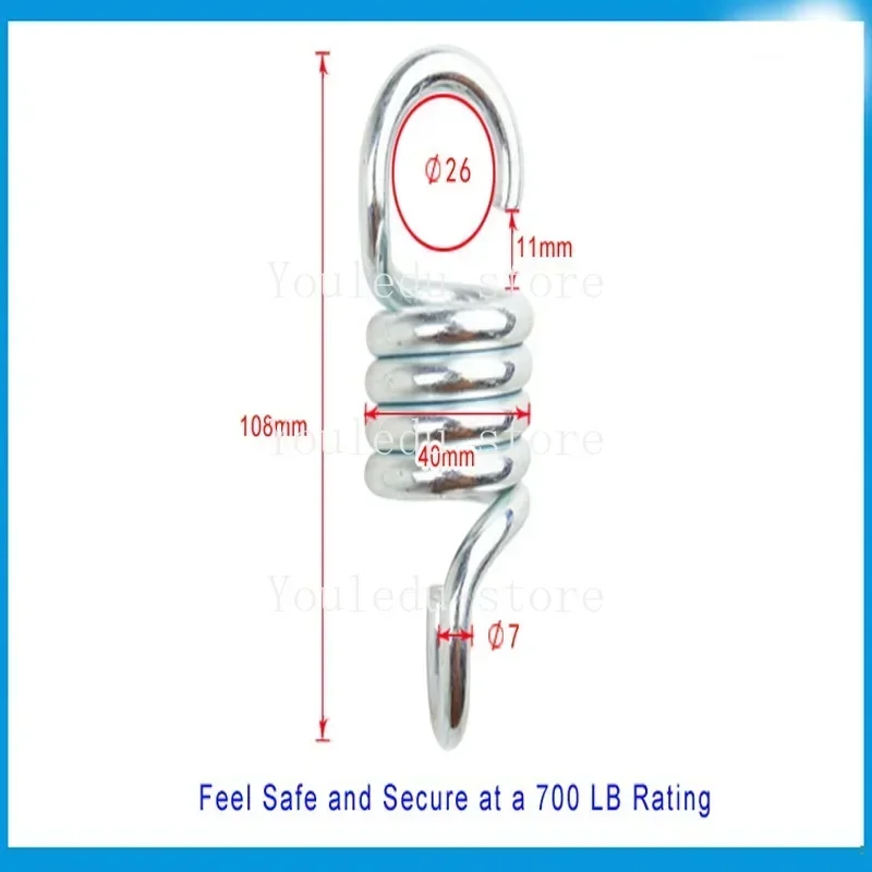 Вес 700 фунтов, прочная стальная удлинительная пружина, подходит для гамака, кресла, подвесные крючки для подвески на крыльце, садовые качели, боксерская груша