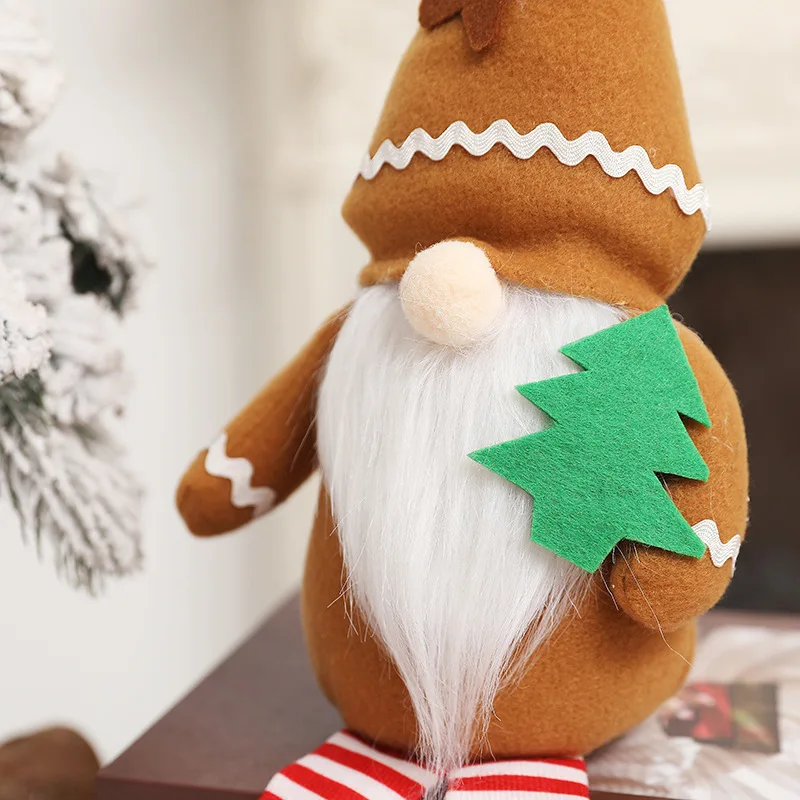 

Christmas Decorations Including Faceless Dolls And Long Legged Rudolf Dwarf Dolls Enhance The Festive Atmosphere