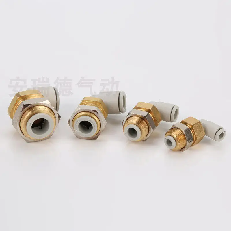 KQ2LE04-00 KQ2LE06-00 KQ2LE08-00 KQ2LE10-00 KQ2LE12-00 KQ2LE16-00 Bulkhead Elbow Pneumatic Quick Push Fit Air Tube Connector