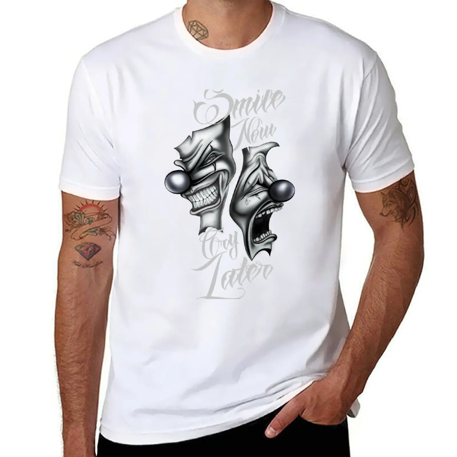 

Smile Now Cry Later artDesign T-Shirt t shirts for man cotton funny cotton t shirt pack T-Shirt