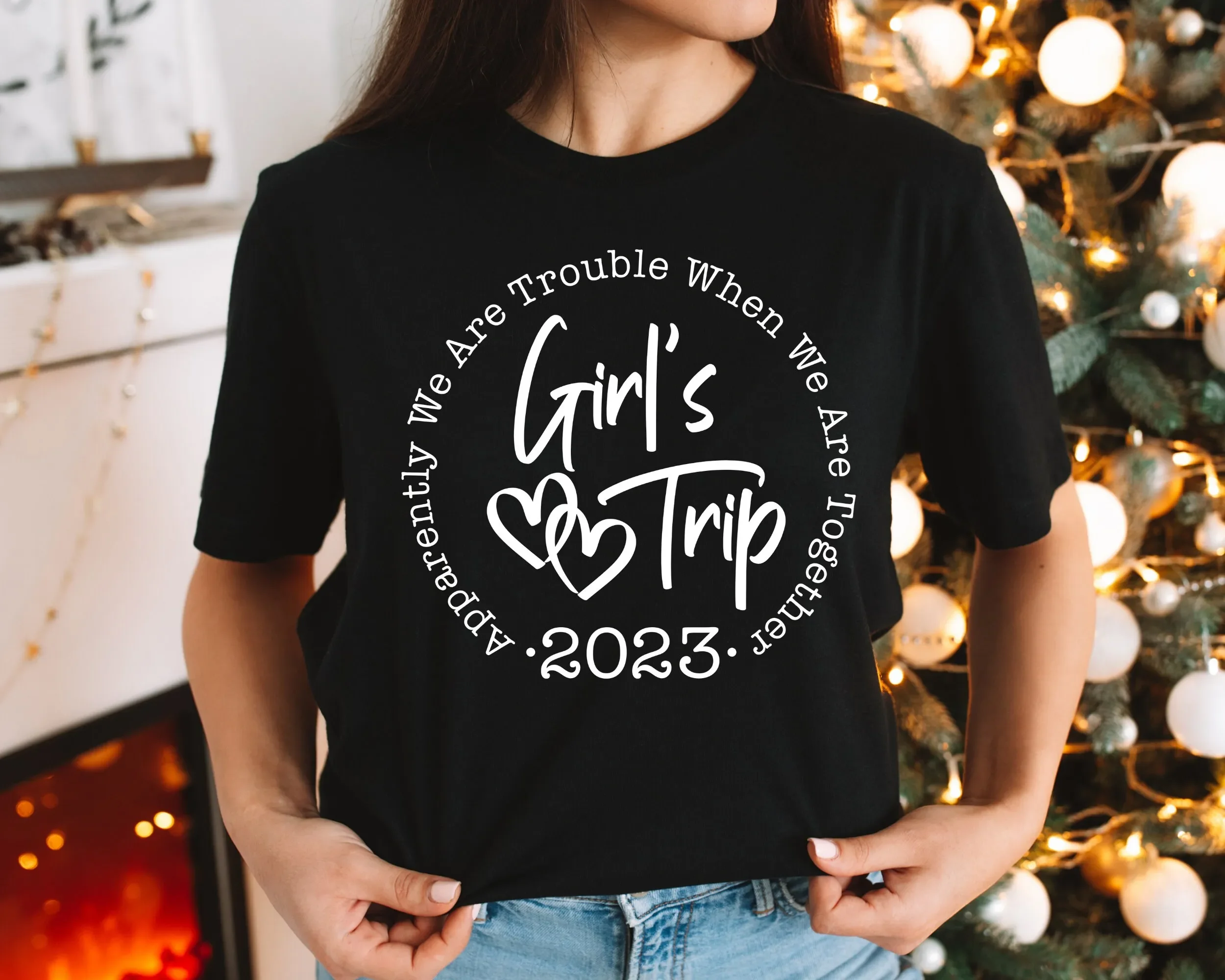 Apparently We Are Trouble When Together T Shirt Girls Trip 2023 Vacation Weekend Gang