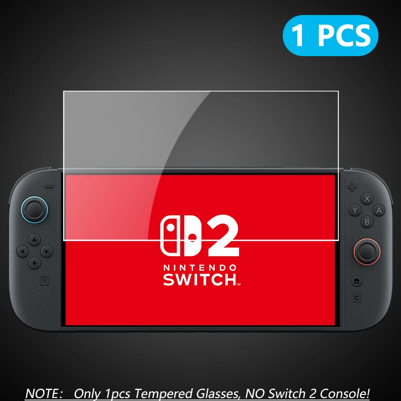 NS2 HD gehard glazen schermbeschermer voor Switch 2, transparante antikras schermbeschermer voor 2025 nieuwe Switch2