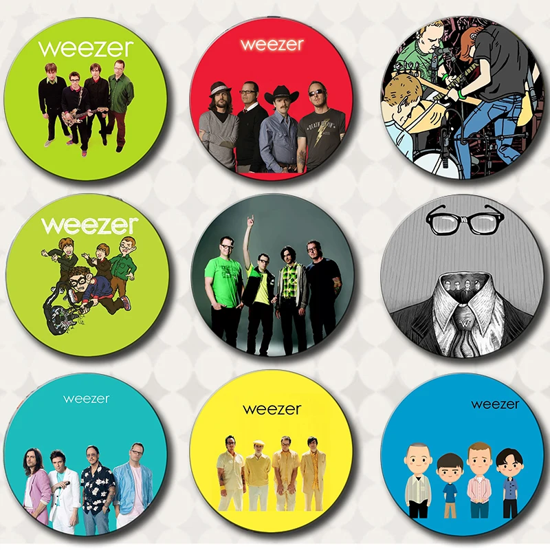 58MM Pop Rock Band Weezer 1994 Album Cover Aesthetic Button Pin Classic Vintage Band Brooch Badge Bag Decor Fans Collect Gifts