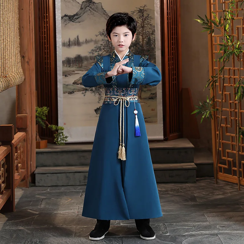 

Boys' Tang Style Hanfu Chinese Style Performance Clothing Children's Ancient Costume Hanfu Boys Traditional Chinese Dress