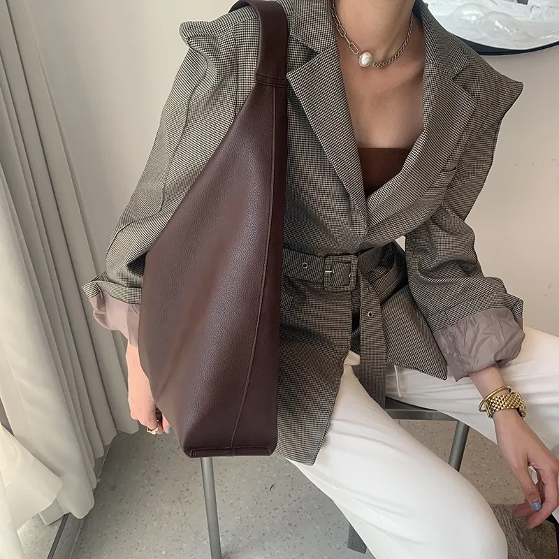 High-quality Leather Handbags for Women 2024 Luxury Designer Brand Large-capacity Underarm Crossbody Bag Spring and Summer Tote