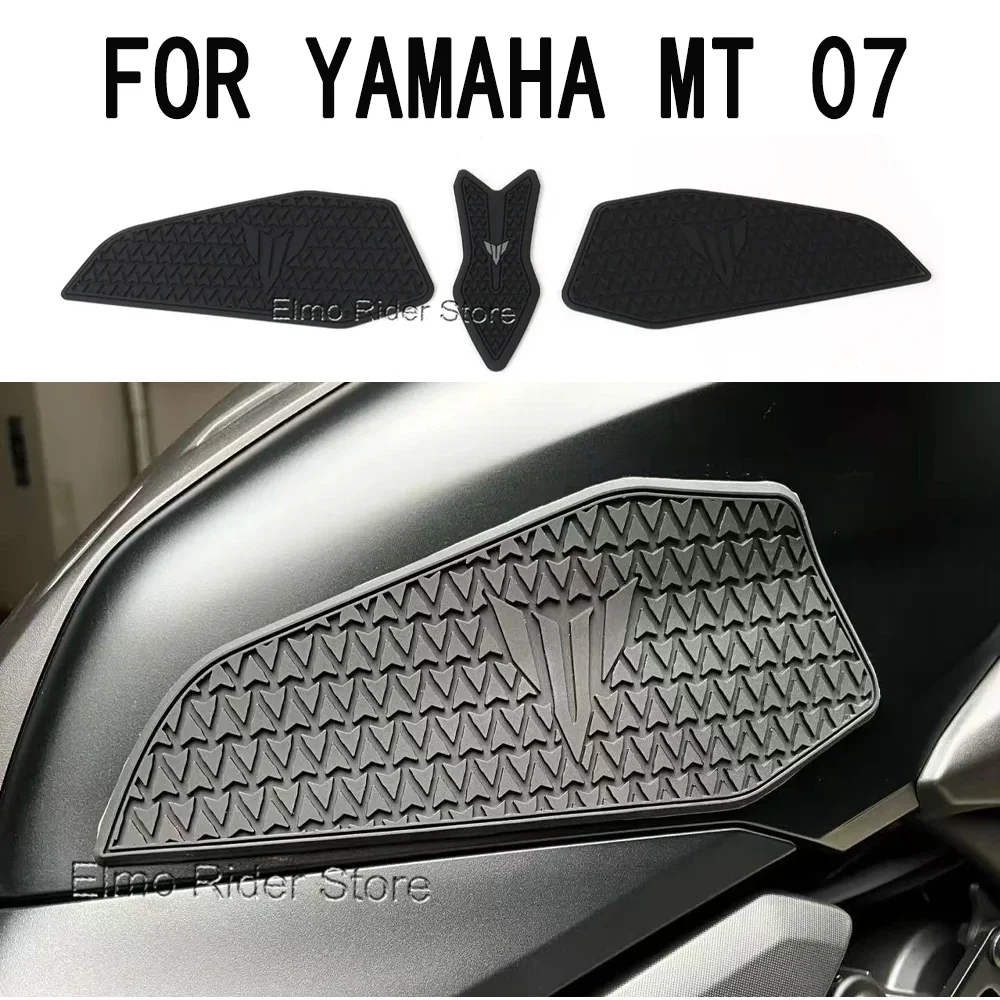 

For Yamaha MT 07 MT07 2025 Motorcycle Accessories Rubber Fuel Tank Stickers Kits Protection Thicken Stickers NEW
