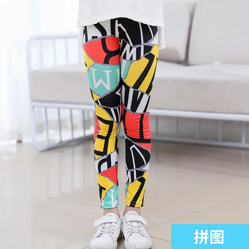 Baby Kids Skinny Slim Leggings Girl Floral Stretchy Pants Children Pants Leggings For Girl Clothes Casaul Wear 1 to 10 Years