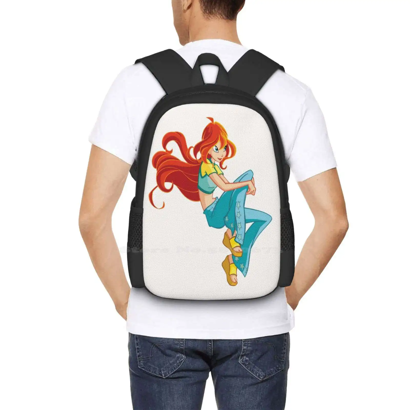 Tas sekolah Bloom untuk gadis remaja tas Travel Laptop Bloom Fairy Winx gadis Fate peri bentuk peri Charix antienchx