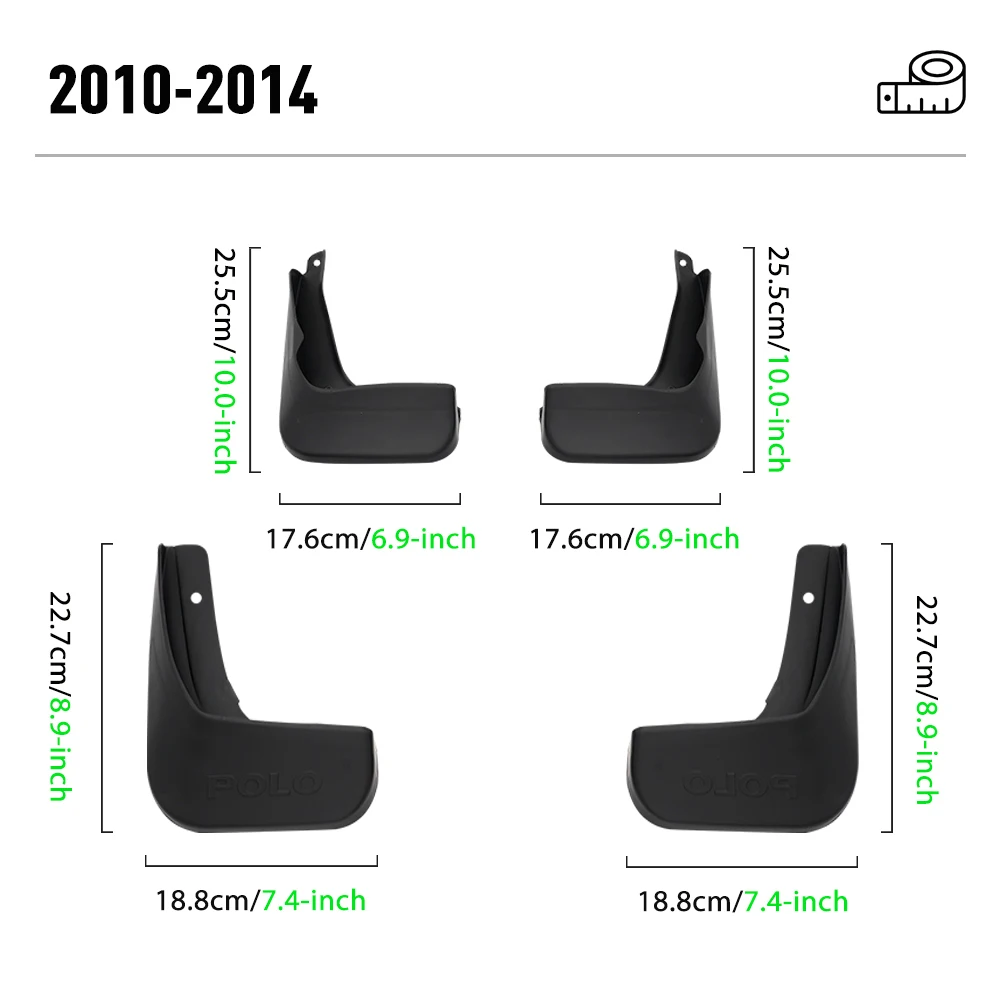 Für volkswagen vw polo mk5 6r 6c 2010 2011 2012 2013 2014 2015-2017 Kotflügel Kotflügel Schmutz fänger Spritz schutz Kotflügel Schmutz fänger – Detail 3