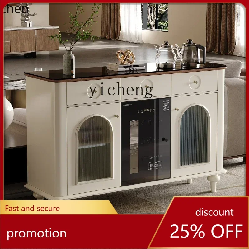 

ZML умный чайный бар для гостиной, шкаф для воды, барная стойка, встроенный обеденный боковой шкаф из цельного дерева, чайный шкаф, новый