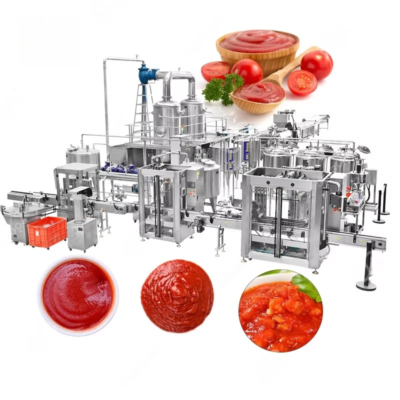 FOODLINE Custom Capacity Ketchup Making Machine Digital Timing Temp Display Continuous Tomato Pulping Gear