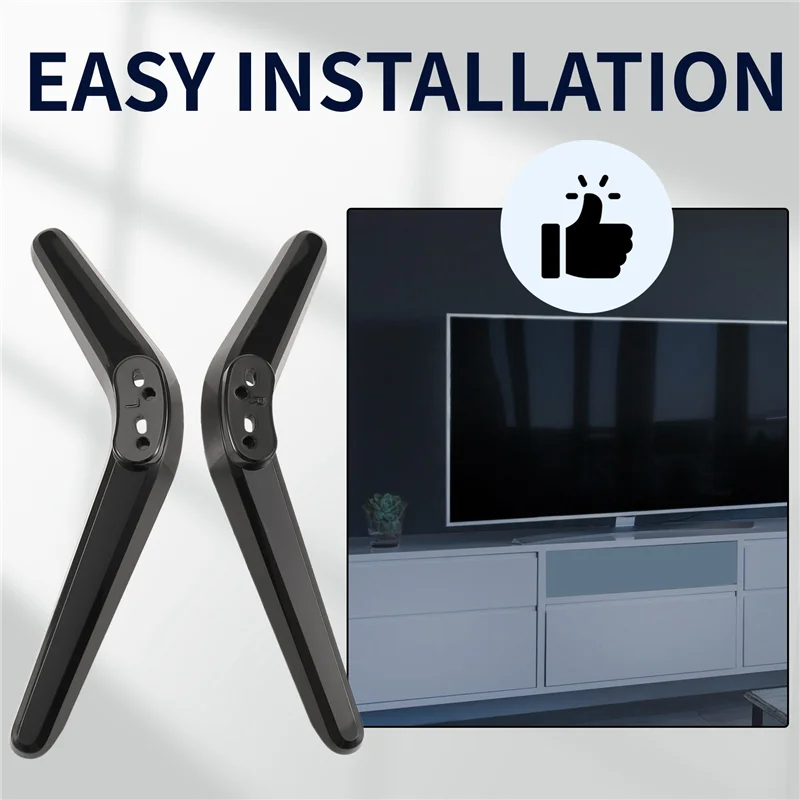 A11E-Universele TV-standaard, TV-standaard op tafelblad Vervanging, TV-basis Voetstuk Voeten TV-standaard Montagepoten 17 mm-20 mm