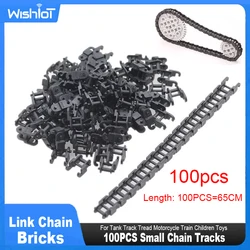 100PCS Technical Parts Link Chain Bricks 3711 14696 for MOC Building Blocks Gear Tank Track Tread Motorcycle Train Children Toys