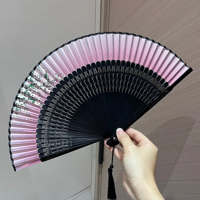 

Fan Folding Fan Paper Ancient Chinese Style Retro Small Chinese Bamboo Bone Fan