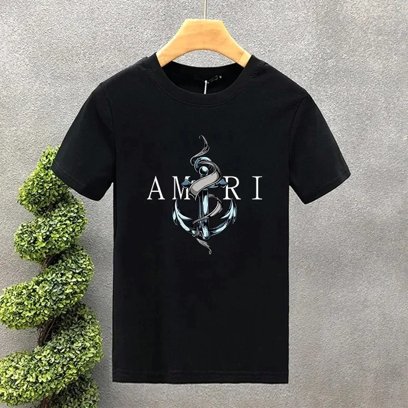 opHigh Quality Printing Short Sleeve O-neck Mens Tshirt 2024 Summer Unisex Clothing Quality Loose Top Best Seller Parent-Child T