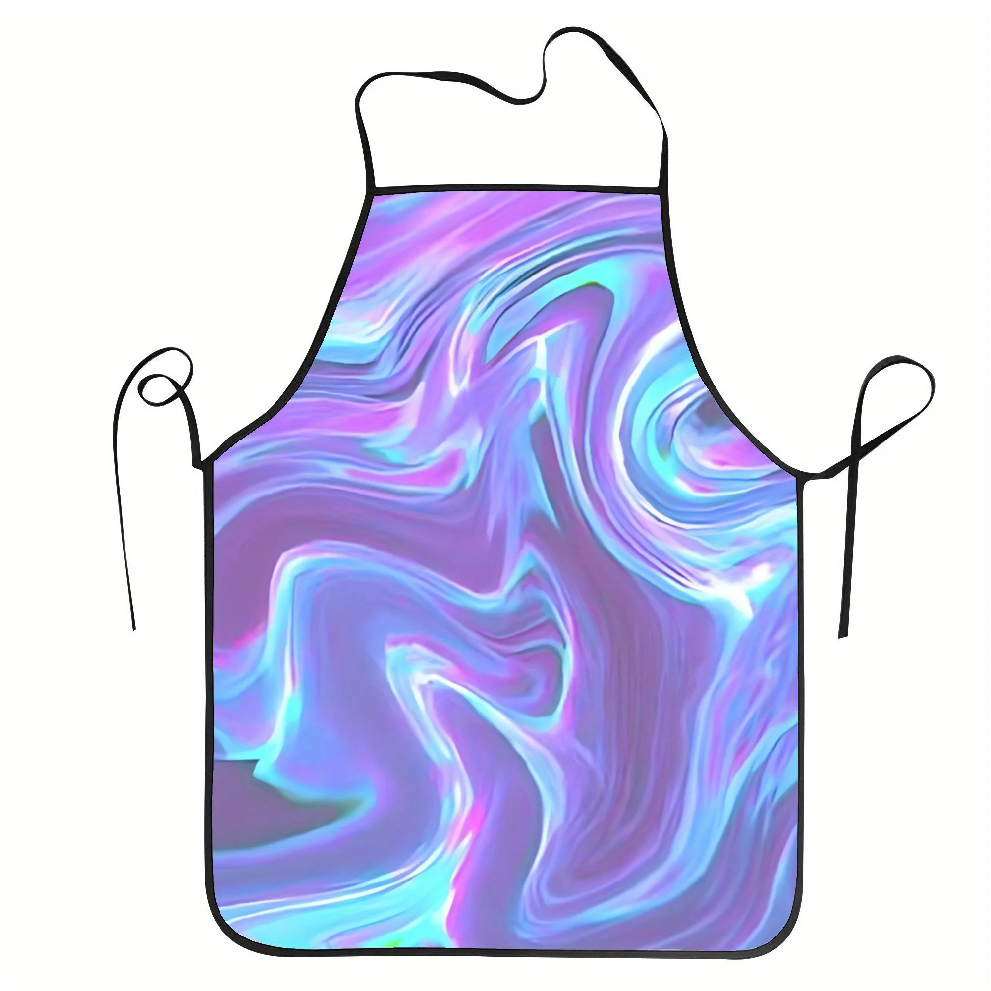 Unisex holografische Wasserschürze für Erwachsene, Damen, Herren, Chefkoch, Küchenchef, Kochen, Backen, Lätzchen, Küche zum Malen, Weihnachten