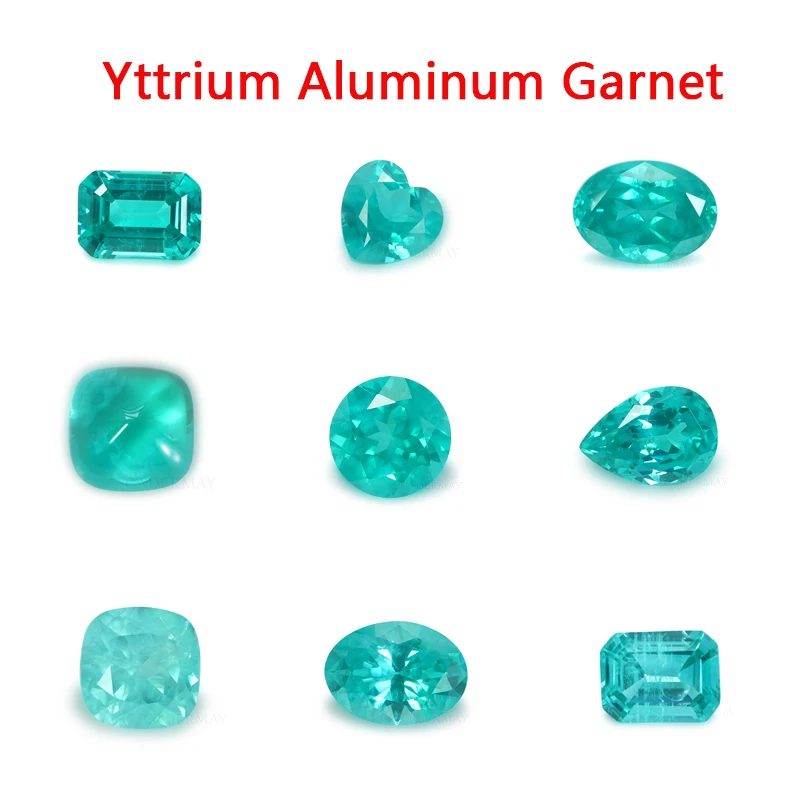 Emerald Cut  Paraiba Yttrium Aluminum Garnet Loose Stone YAG Gemstone For Wedding Fine Jewelry Making DIY