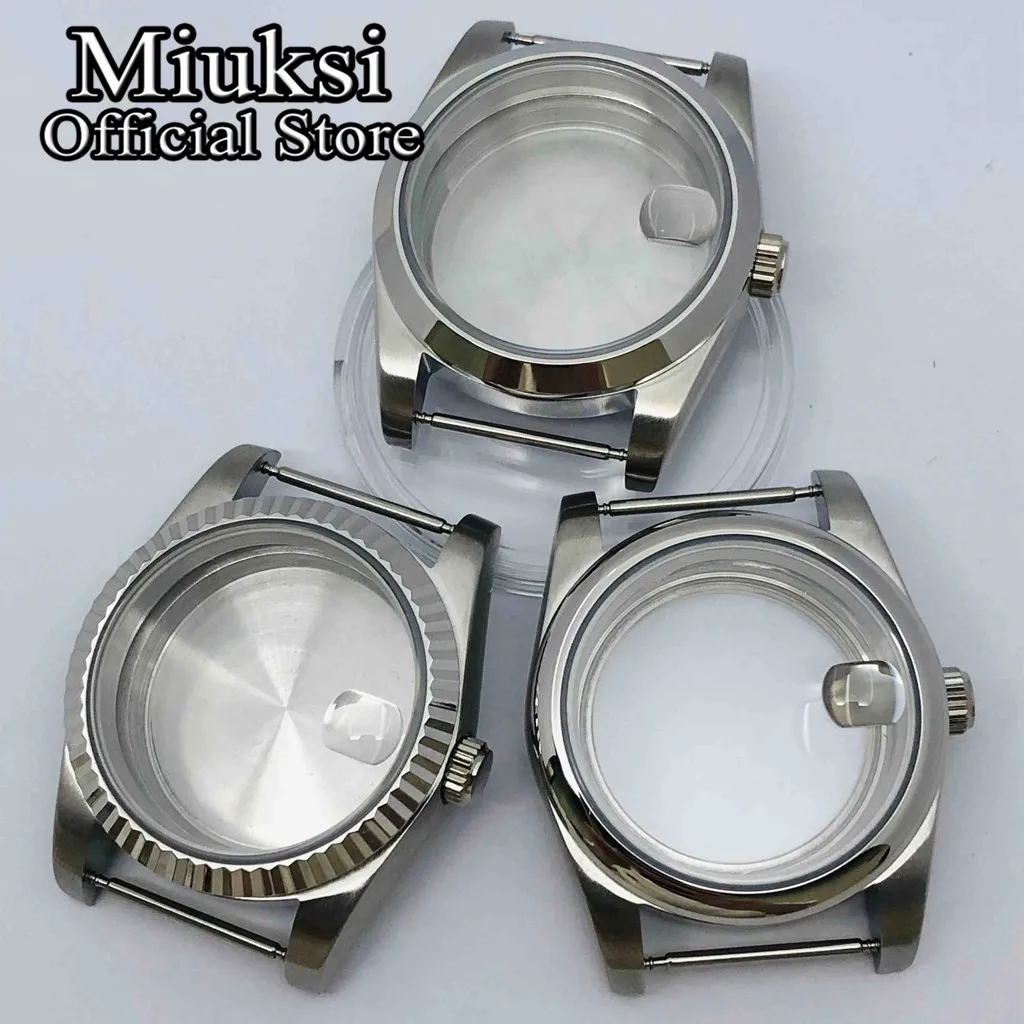 Miuksi 36mm/40mm watch case sapphire glass fit NH35 NH36 NH34 ETA2824 2836 PT5000 Miyota8215 821A Mingzhu DG2813 3804 movement