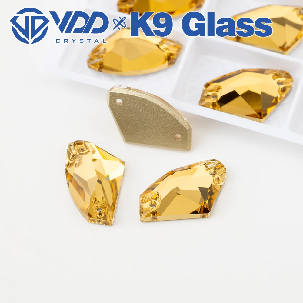 VDD S106 Lt.Co.Topaz  Galactic Top Quality K9 Glass Sew On Rhinestones Crystal Flatback Sewing Stones For Clothes Decorations