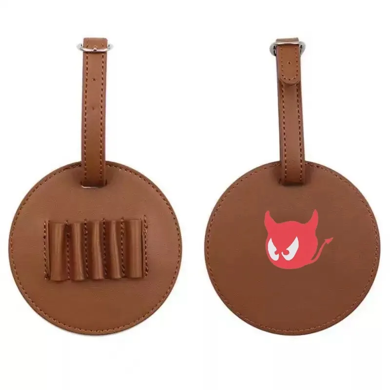 WAAC Little Devil Round Style Tempat Penyimpanan Peg Golf Kayu Model Pinggang untuk Golf, Warna Hitam dan Cokelat, Dua Warna