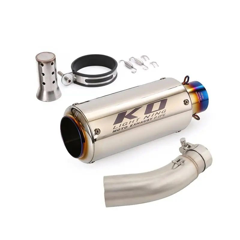 For VOGE Q250 Q 250 2023 Motorcycle Exhaust Middle Link Pipe Slip On 51mm Mufflers Escape With DB Killer Stainless Steel