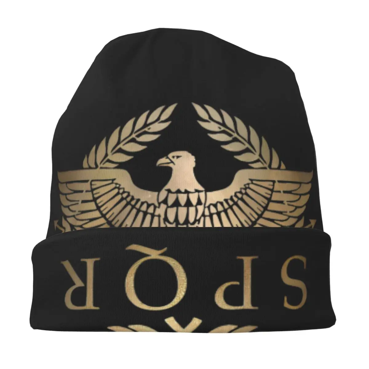 SPQR Roman Empire Standard Shield Skullies Beanies Hat Summer Men Women Ski Cap Warm Dual-use Bonnet