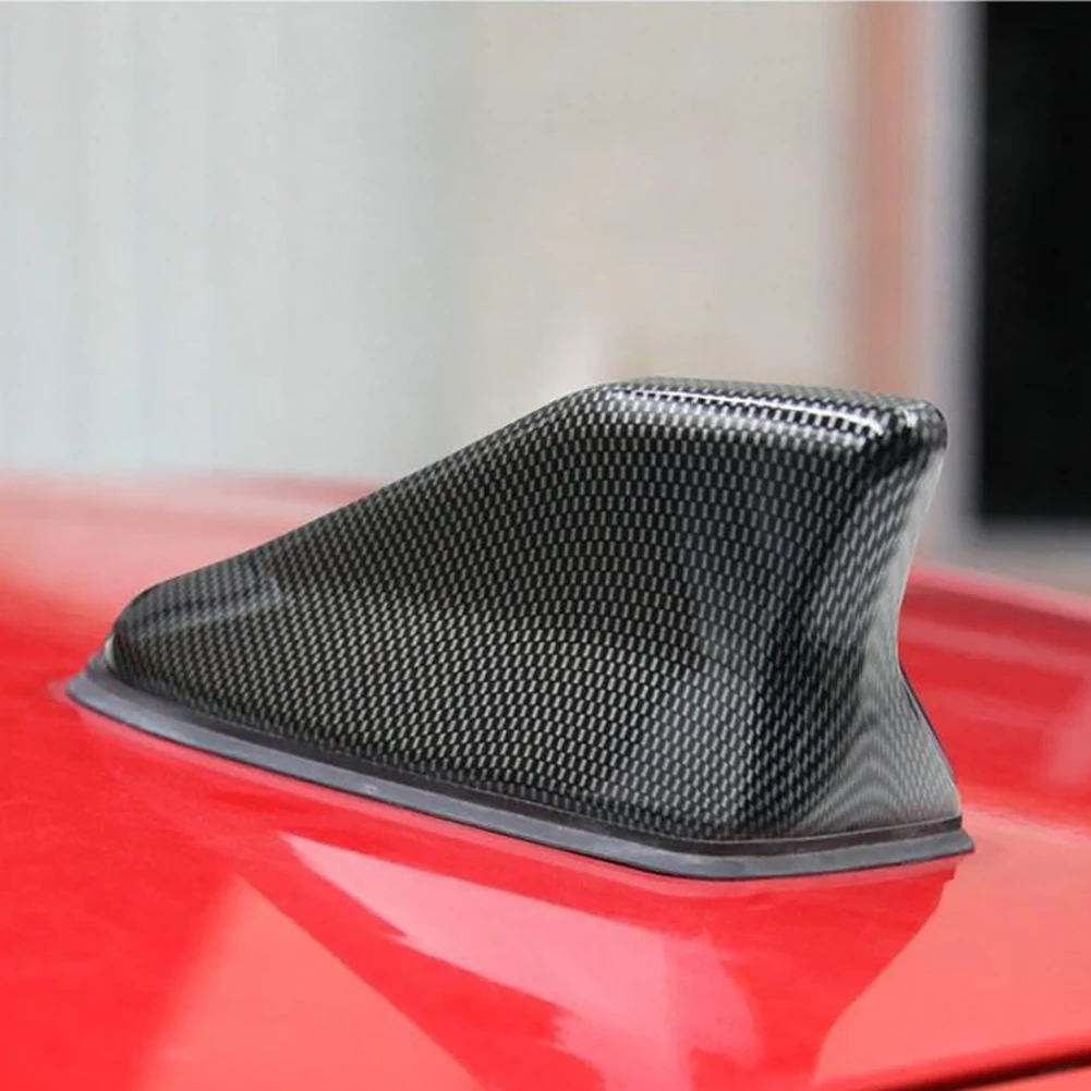 16cm Universal Carbon Fiber Look Car Roof Top Mount Shark For Chevy Vw T4 Transporter Spark Astra H Gtc Autostereo Ford Escort