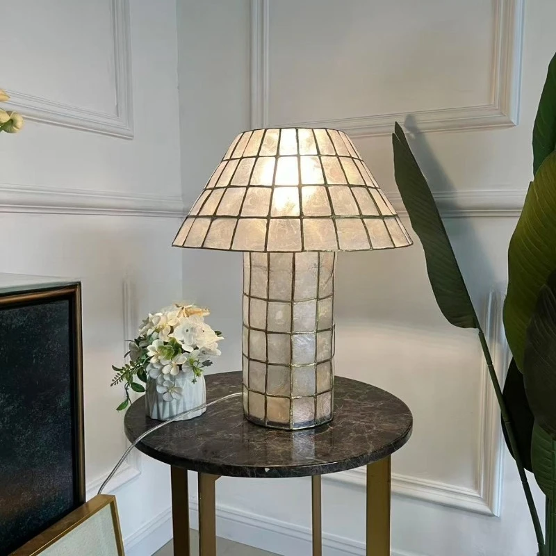Vintage table lamp wabi sandy wind high-end art homestay hotel living room bedroom bedside lamp