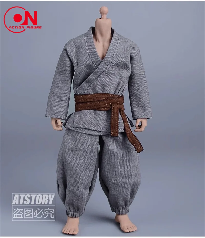 Romankey 1/12 Scale Collectible Figure Uniform Kung Fu Fight Tai Chi Karate Sports Training Suits Fit 6Inch Action Figure Model