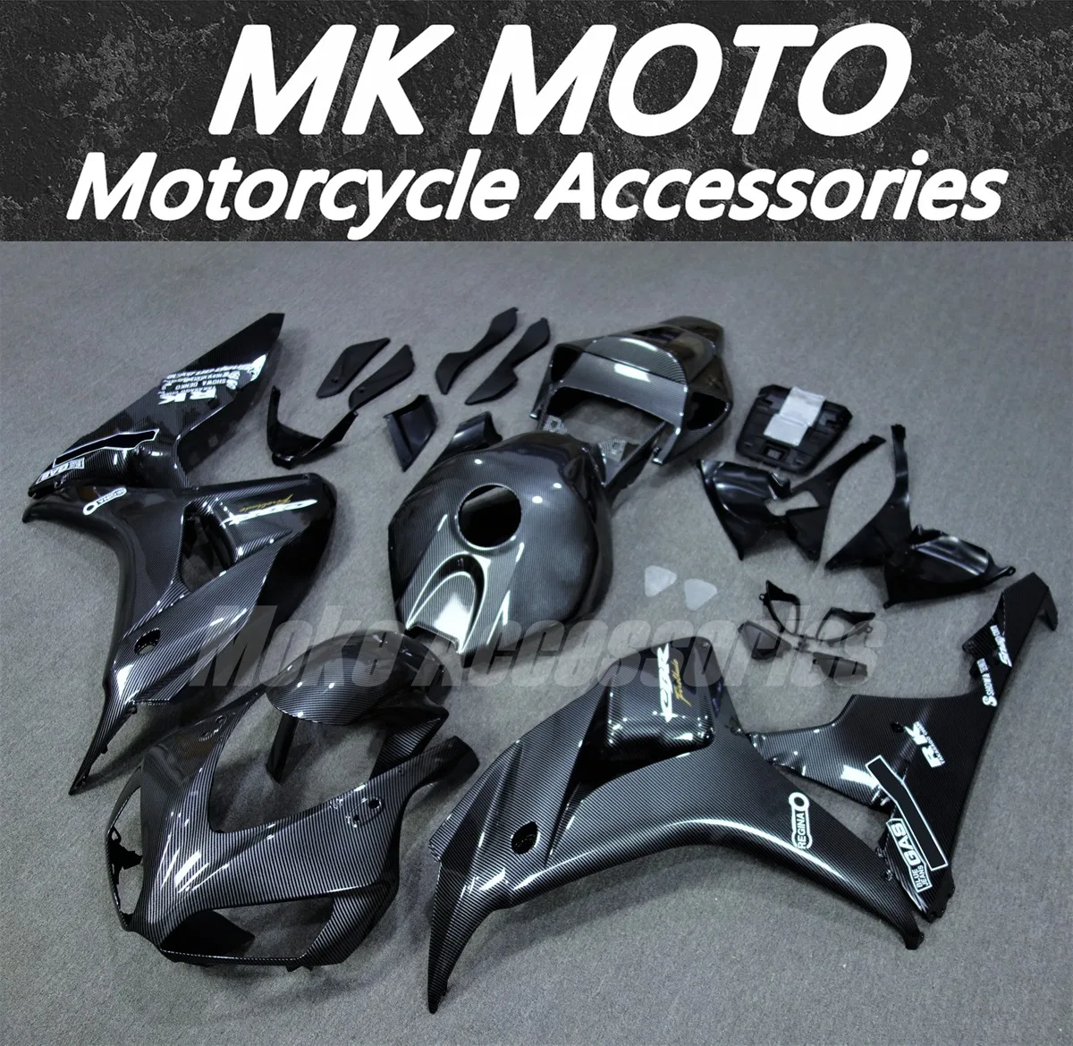 

Moke moto Motorcycle Fairings Kit Fit For Cbr1000rr 2006-2007 Bodywork Set High Quality ABS Injection New Carbon fiber pattern