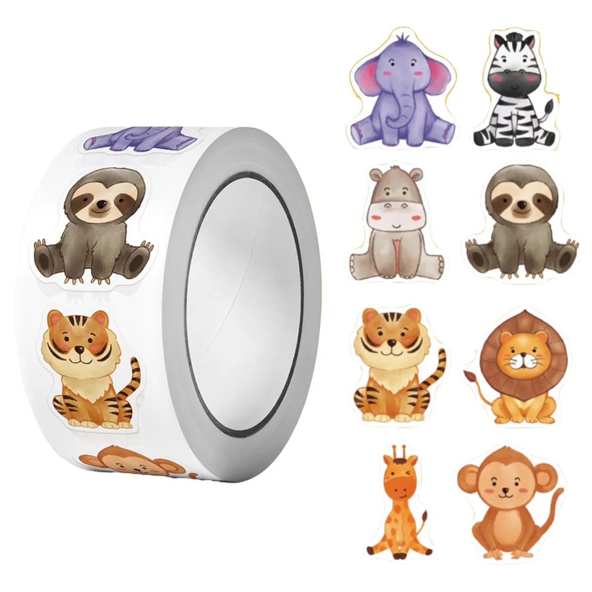 500 stuks/rol bijenstickers leraar beloningsstickers schattige dierenstickers schoolbenodigdheden toenemen rolsticker